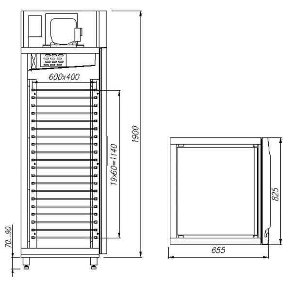 Расстоечный шкаф Carboma M560-1-G EN-HHC (5) 0430