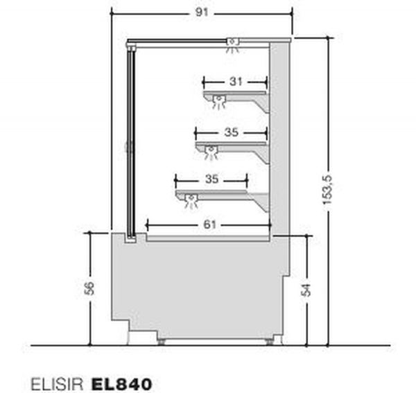 Минигорка холодильная Criocabin ELISIR SANDWICH EL840 2500