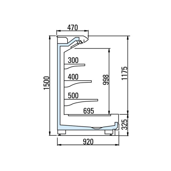 Полувертикальная горка Arneg PANAMA 3 90 H150 TSC 1850