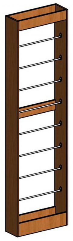 Стеллаж для обоев пристенный без подиума (обои 530мм)