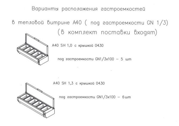 Витрина тепловая для ингредиентов пиццы Полюс Carboma A40 SH 1,0 0430 (с крышкой)