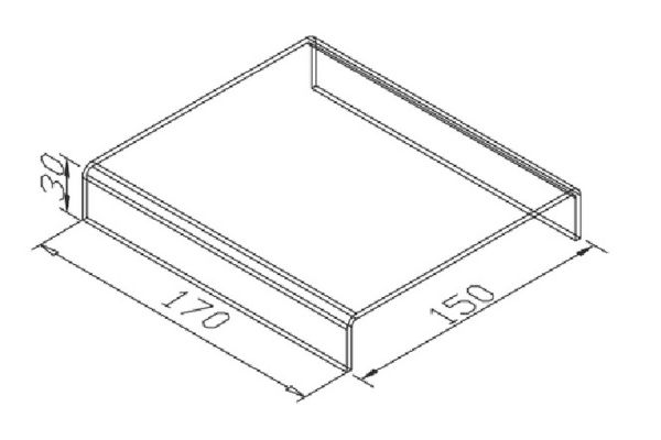 Подставка 170х150х30 176.00.04 (оргстекло)