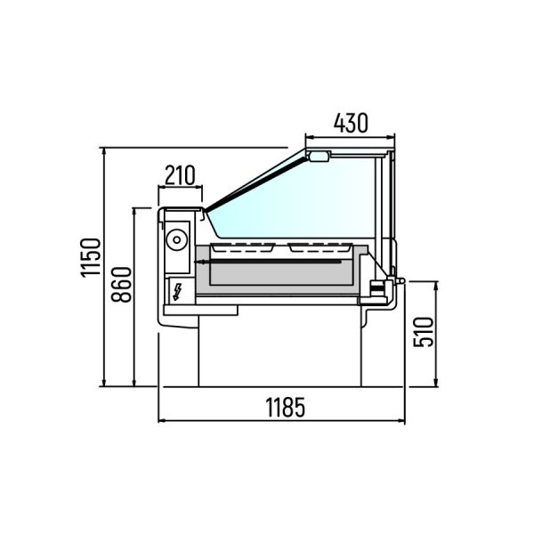 Тепловая витрина Arneg BELGRADO 90 VDA TCPW 1250