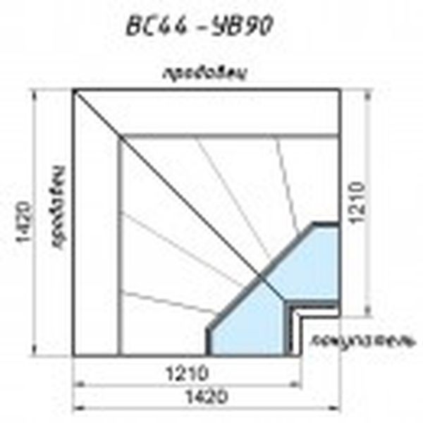 Холодильная витрина Ариада Bern Cube ВС44-УВ90 (внутренний угол 90)