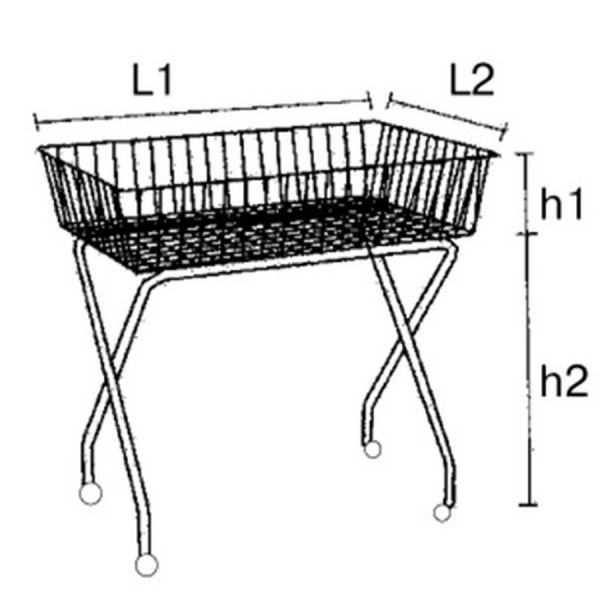 Накопитель с регулируемым дном 800х570х900 (хром)