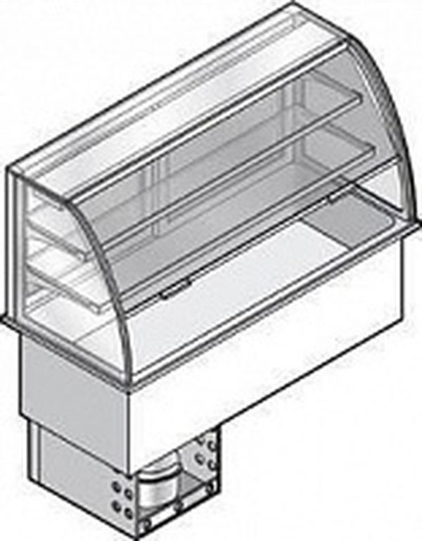 Встраиваемый прилавок-витрина для холодных блюд Emainox I7VV2RVR2